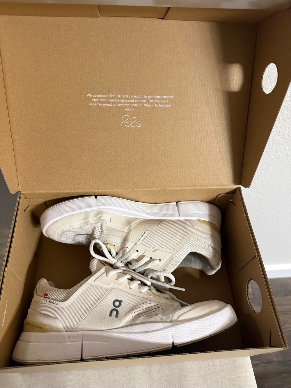 On The ROGER Spin Tennis Sneaker - Dew/Savannah - Picture 4 of 6